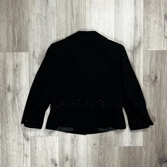 Tahari Arthur S Levine Vintage Size 14 Black Women's Blazer Jacket - Picture 5 of 7